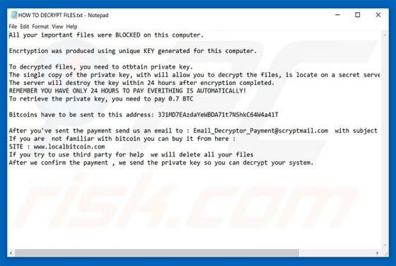 Ransomware PAY_IN_MAXIM_24_HOURS