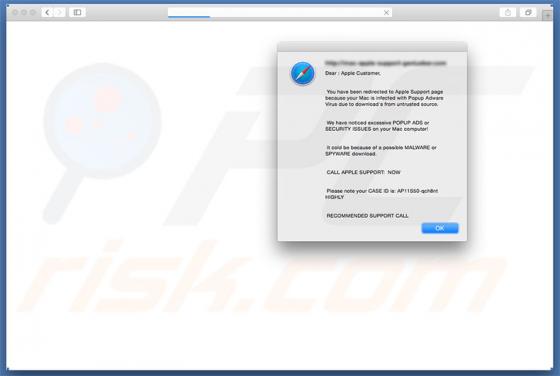 Oszustwo Your Mac Is Infected With Popup Adware Virus (Mac)