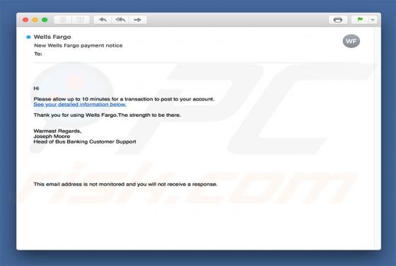 Wirus Wells Fargo Email Virus