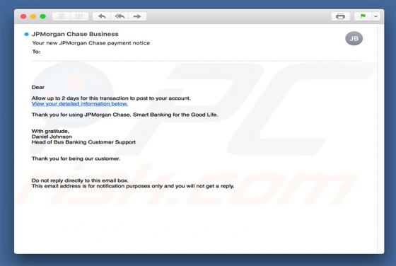 Wirus JPMorgan Chase Email