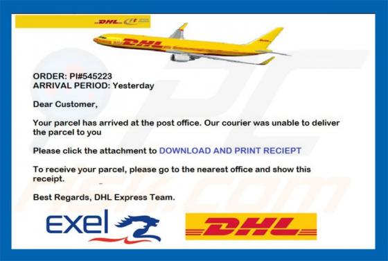 Wirus DHL Email