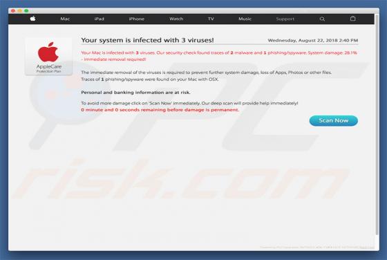 Oszustwo POP-UP e.tre456_worm_osx Trojan Virus (Mac)