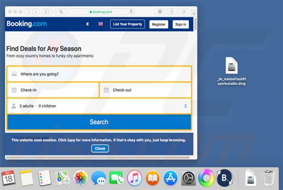 Wirus Booking.com (Mac)