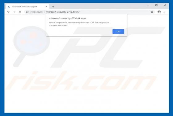 Oszustwo POP-UP Your Computer Is Permanently Blocked
