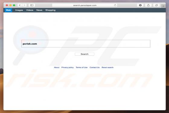 Przekierowanie search.parazipper.com (Mac)