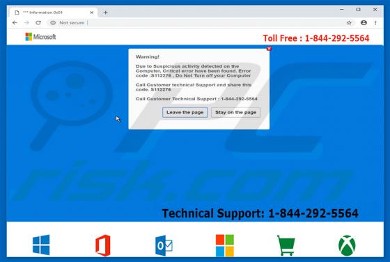 Oszustwo POP-UP Error Code :S112276