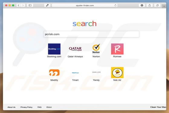 Przekierowanie spyder-finder.com (Mac)
