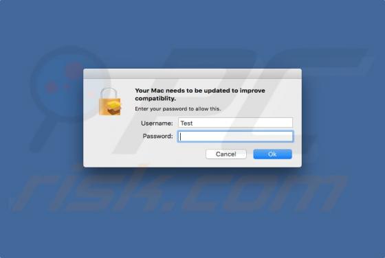 Wirus POP-UP Your Mac Needs To Be Updated To Improve Compatibility (Mac)