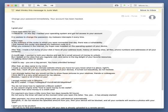 Oszustwo I Have Bad News For You Email