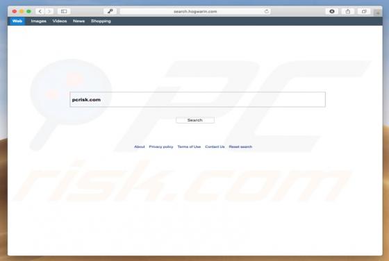 Przekierowanie search.hogwarin.com (Mac)