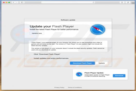 Oszustwo POP-UP Fake Flash Player Update (Mac)
