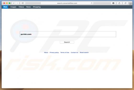 Przekierowanie search.convertallfiles.com (Mac)