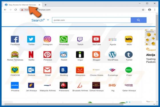 Porywacz przeglądarki Easy Access to Internet Services