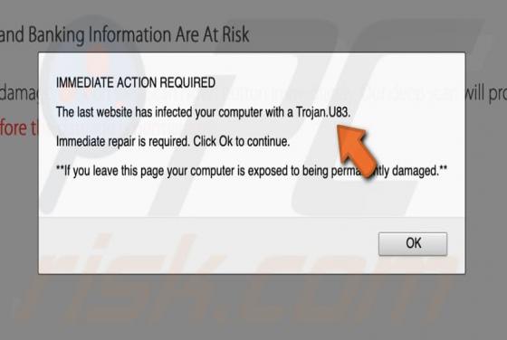 Oszustwo POP-UP Trojan.U83 (Mac)