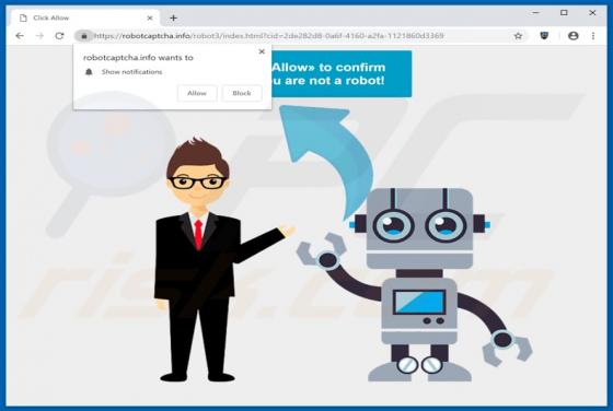 Przekierowanie POP-UP robotcaptcha.info