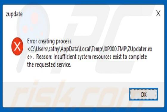 Wirus ZUpdater.exe
