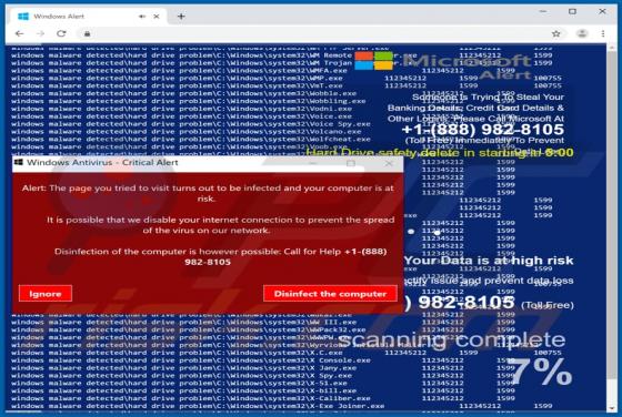 Oszustwo POP-UP Windows Antivirus - Critical Alert