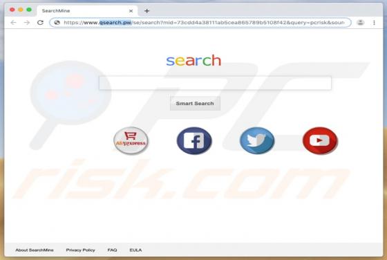 Przekierowanie qsearch.pw (Mac)