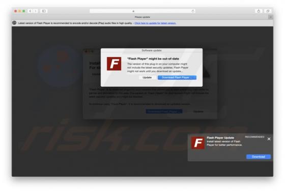 Oszustwo POP-UP Flash Player Might Be Out Of Date (Mac)