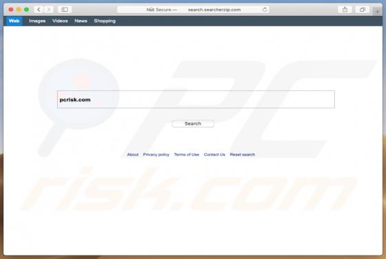 Przekierowanie search.searcherzip.com (Mac)