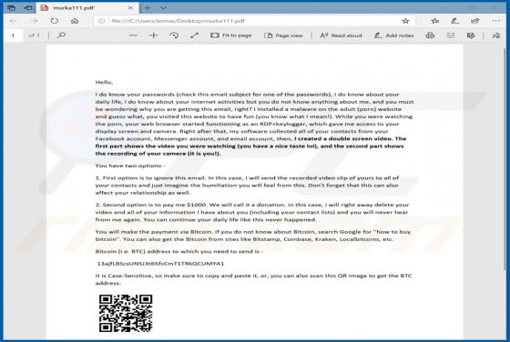 Oszustwo e-mailowe I Do Know Your Passwords (PDF)