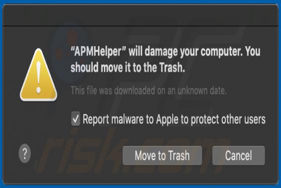 Pop-up * Will Damage Your Computer. You Should Move It To The Trash. (Mac)