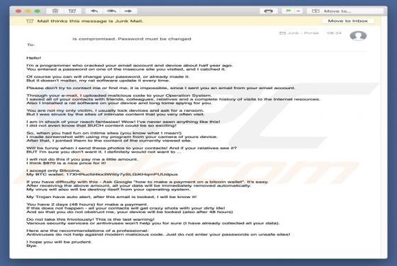 Oszustwo I'm A Programmer Who Cracked Your Email