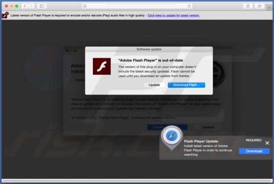 Oszustwo POP-UP Fałszywa aktualizacja oprogramowania (Mac)