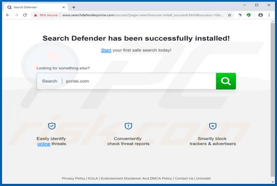 Porywacz przeglądarki Search Defender Prime
