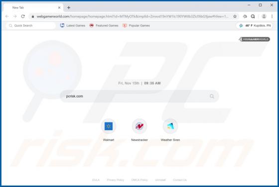 Porywacz przeglądarki Web Gamer World