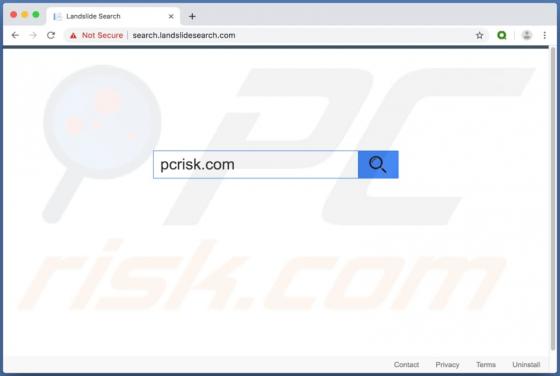 Przekierowanie search.landslidesearch.com (Mac)
