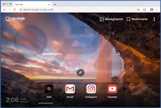 Porywacz przeglądarki NiceTab StartPage (Mac)