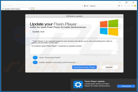 Fałszywa aktualizacja Flash Player (Windows)