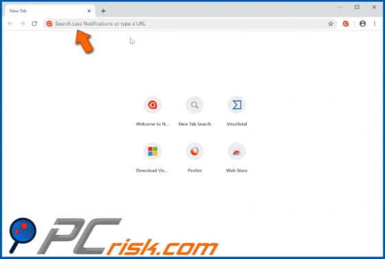 Porywacz przeglądarki Less Notifications