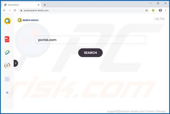 Porywacz przeglądarki SearchAholic