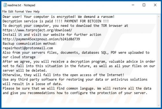 Ransomware Paymen45