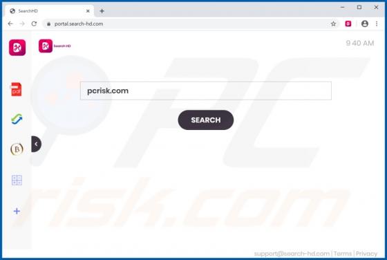 Porywacz przeglądarki SearchHD