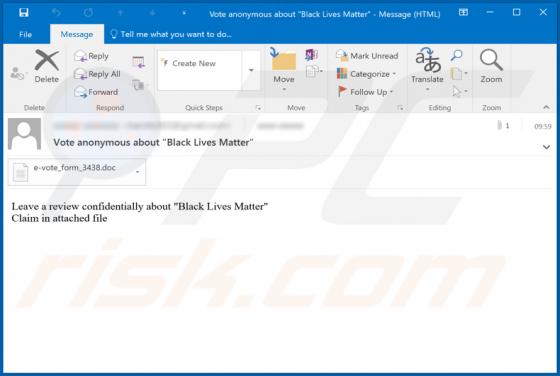 Wirus e-mailowy Black Lives Matter
