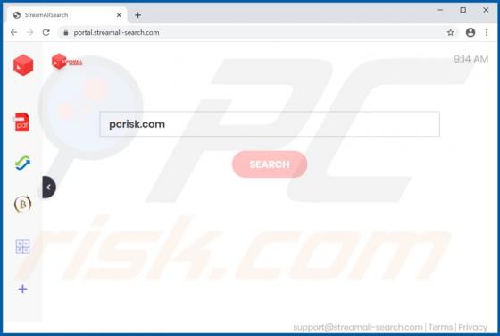 Porywacz przeglądarki StreamAllSearch