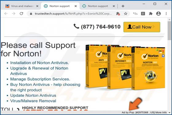 Adware Ad by Pop